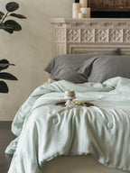 Cloud Linen Silk Blend Comforter - Seafoam Veil original reference image 3
