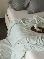 Cloud Linen Silk Blend Comforter - Seafoam Veil original reference image 5