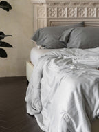Cloud Linen Silk Blend Comforter - Silver Cloud original reference image 3