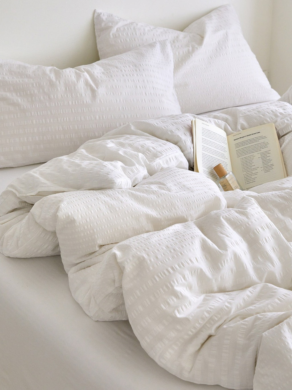 Cloud Ripple Cotton Seersucker Duvet Cover original reference image 2