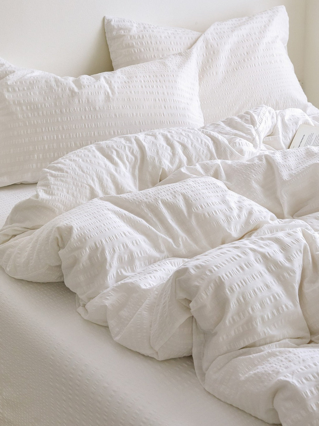 Cloud Ripple Cotton Seersucker Duvet Cover original reference image 5
