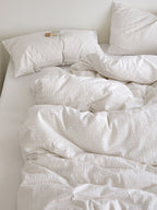 Cloud Ripple Cotton Seersucker Duvet Cover original reference image 7