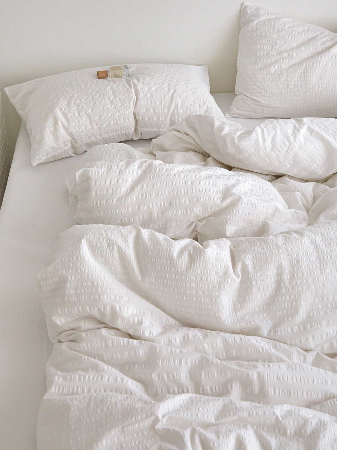 Cloud Ripple Cotton Seersucker Duvet Cover original reference image 7