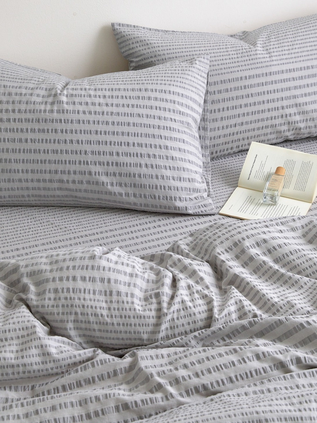 Cloud Ripple Cotton Seersucker Duvet Cover original reference image 11