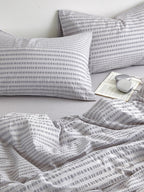 Cloud Ripple Cotton Seersucker Duvet Cover original reference image 14
