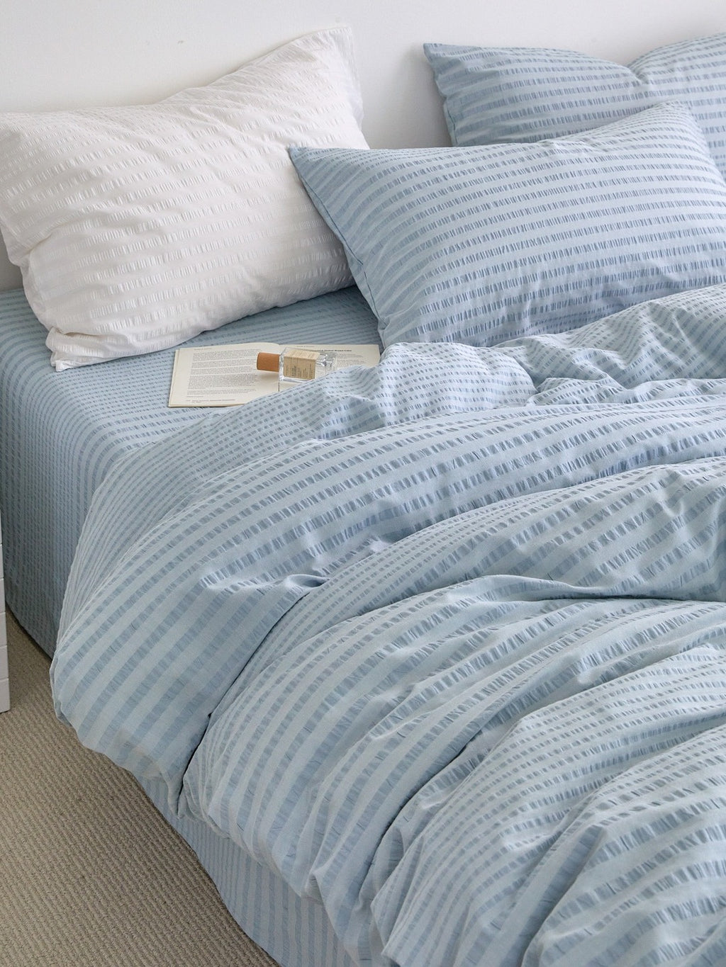 Cloud Ripple Cotton Seersucker Duvet Cover original reference image 17