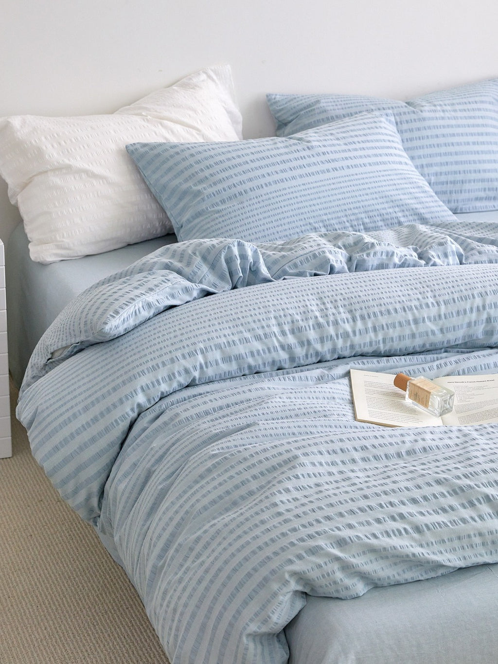 Cloud Ripple Cotton Seersucker Duvet Cover original reference image 18
