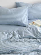 Cloud Ripple Cotton Seersucker Duvet Cover original reference image 19