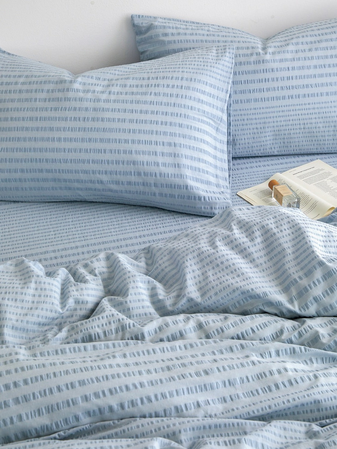Cloud Ripple Cotton Seersucker Duvet Cover original reference image 19