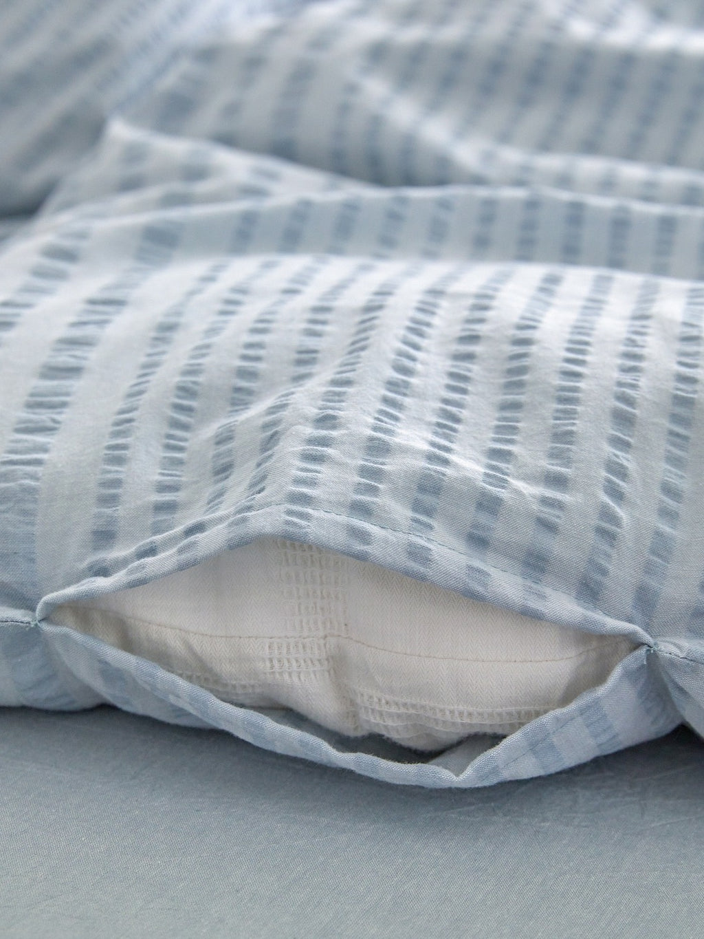 Cloud Ripple Cotton Seersucker Duvet Cover original reference image 22