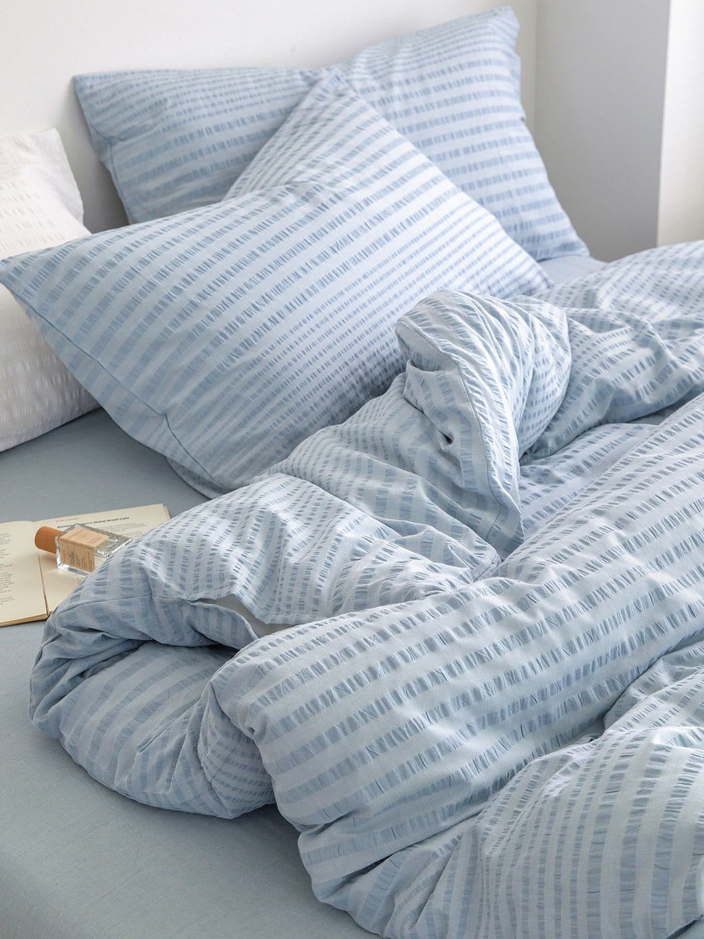 Cloud Ripple Cotton Seersucker Duvet Cover original reference image 24
