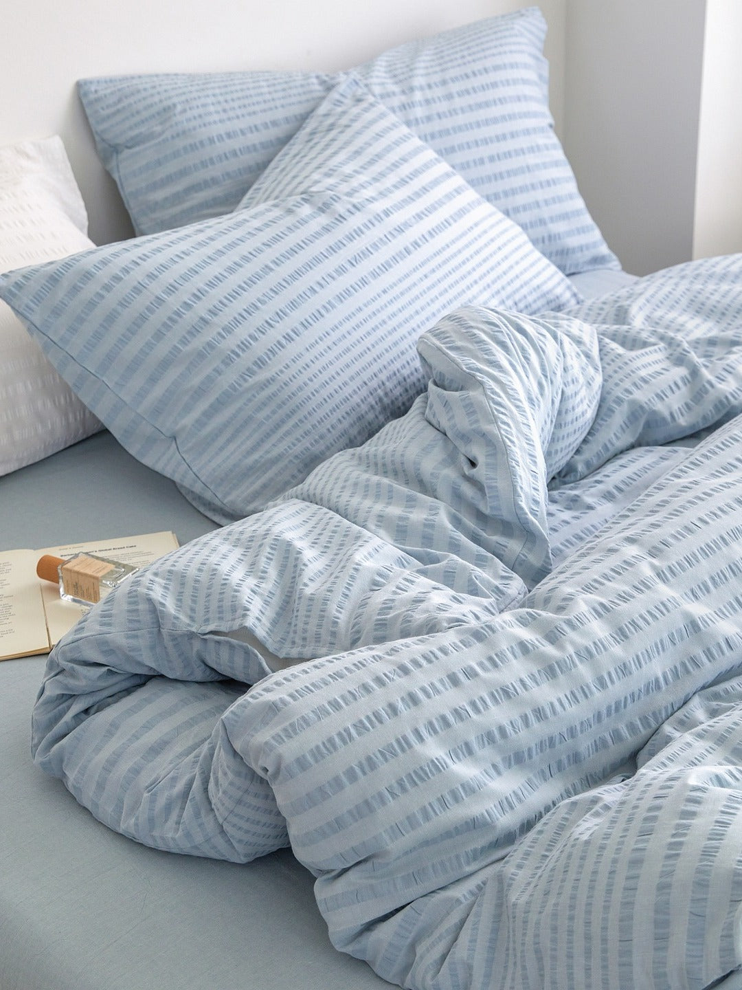 Cloud Ripple Cotton Seersucker Duvet Cover original reference image 24