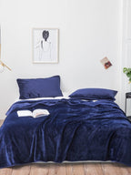 Cloudsoft Solid Plush Throw Blanket original reference image 12