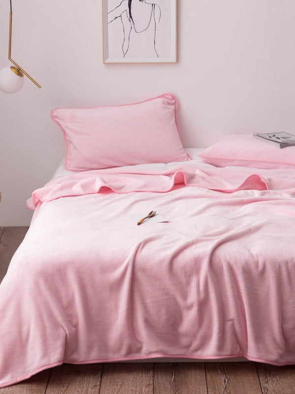Cloudsoft Solid Plush Throw Blanket original reference image 19