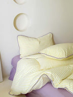 Coastal Stripe Washed Cotton Duvet Cover Set original reference image 5