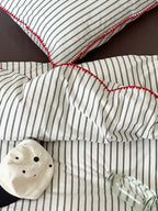 Coastal Stripe Washed Cotton Duvet Cover Set original reference image 10