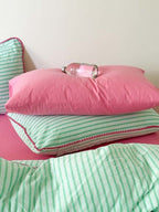 Coastal Stripe Washed Cotton Duvet Cover Set original reference image 21