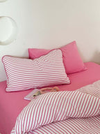 Coastal Stripe Washed Cotton Duvet Cover Set original reference image 26