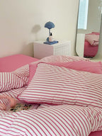 Coastal Stripe Washed Cotton Duvet Cover Set original reference image 28