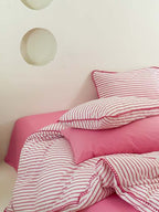 Coastal Stripe Washed Cotton Duvet Cover Set original reference image 29
