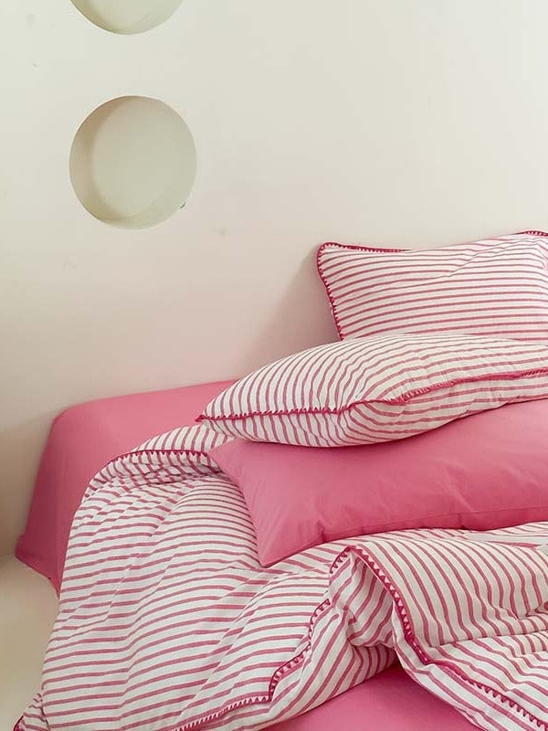 Coastal Stripe Washed Cotton Duvet Cover Set original reference image 29