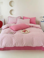 Coastal Stripe Washed Cotton Duvet Cover Set original reference image 30