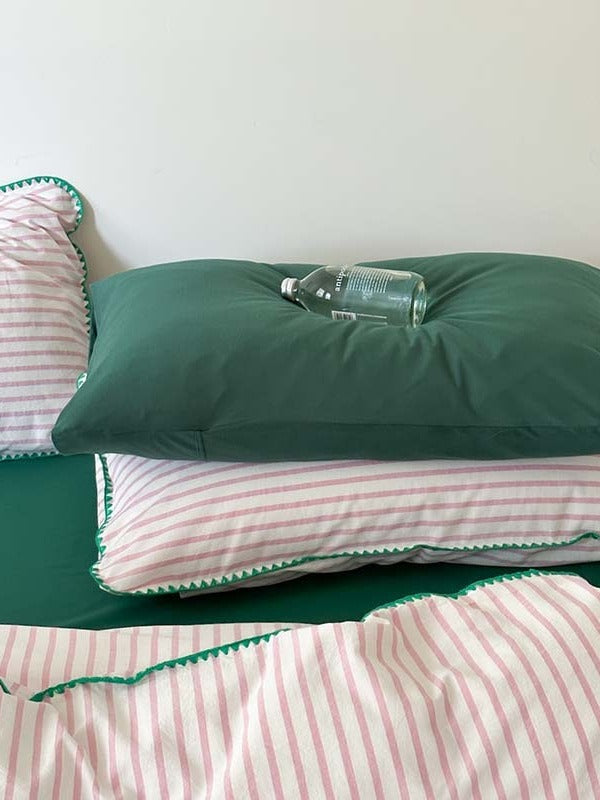 Coastal Stripe Washed Cotton Duvet Cover Set original reference image 32