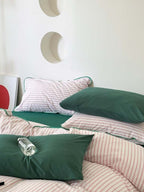 Coastal Stripe Washed Cotton Duvet Cover Set original reference image 33