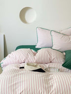 Coastal Stripe Washed Cotton Duvet Cover Set original reference image 34