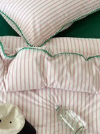 Coastal Stripe Washed Cotton Duvet Cover Set original reference image 35