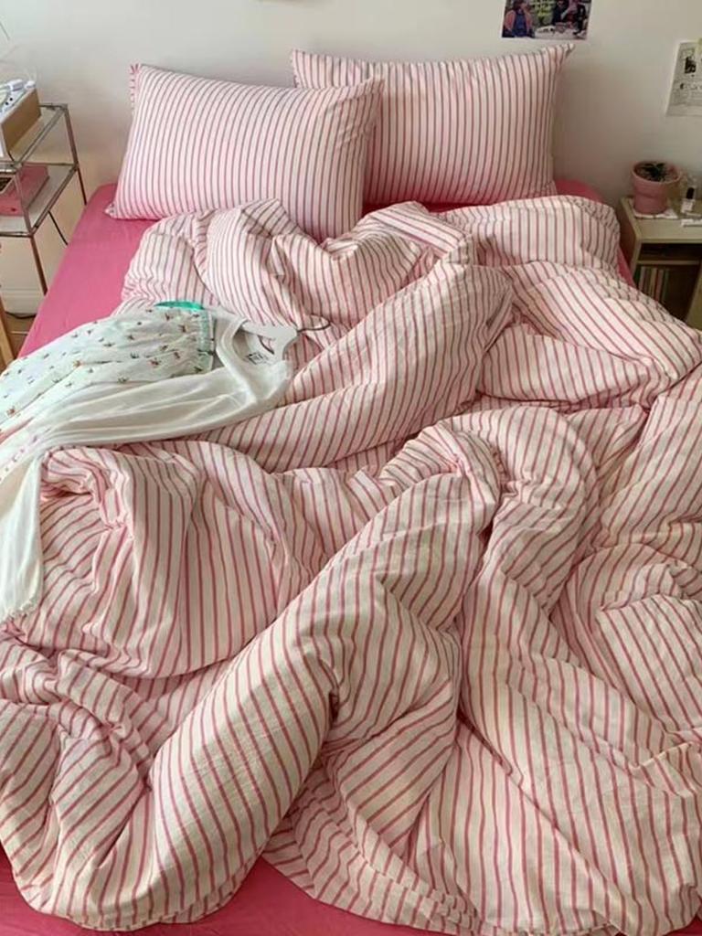 Coastal Stripes Duvet Cover - Pink