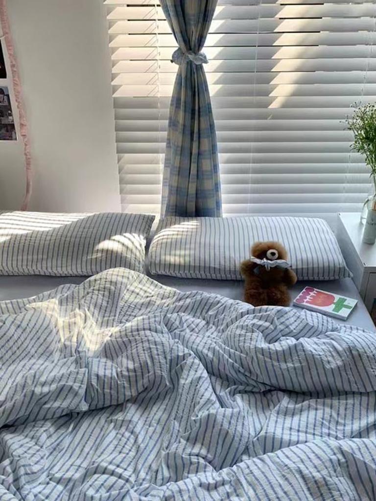 Coastal Stripes Duvet Cover - Pink