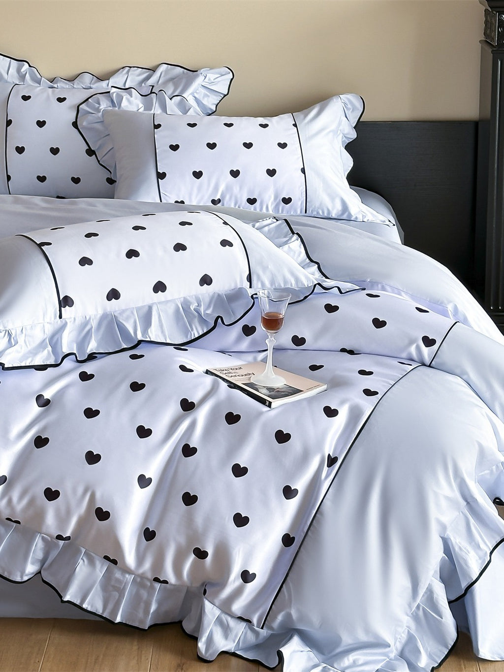 Coeur Ruffle Long-Staple Cotton Duvet Cover original reference image 6