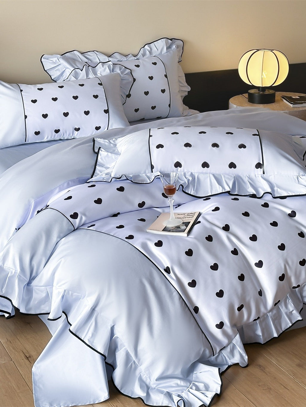 Coeur Ruffle Long-Staple Cotton Duvet Cover original reference image 7