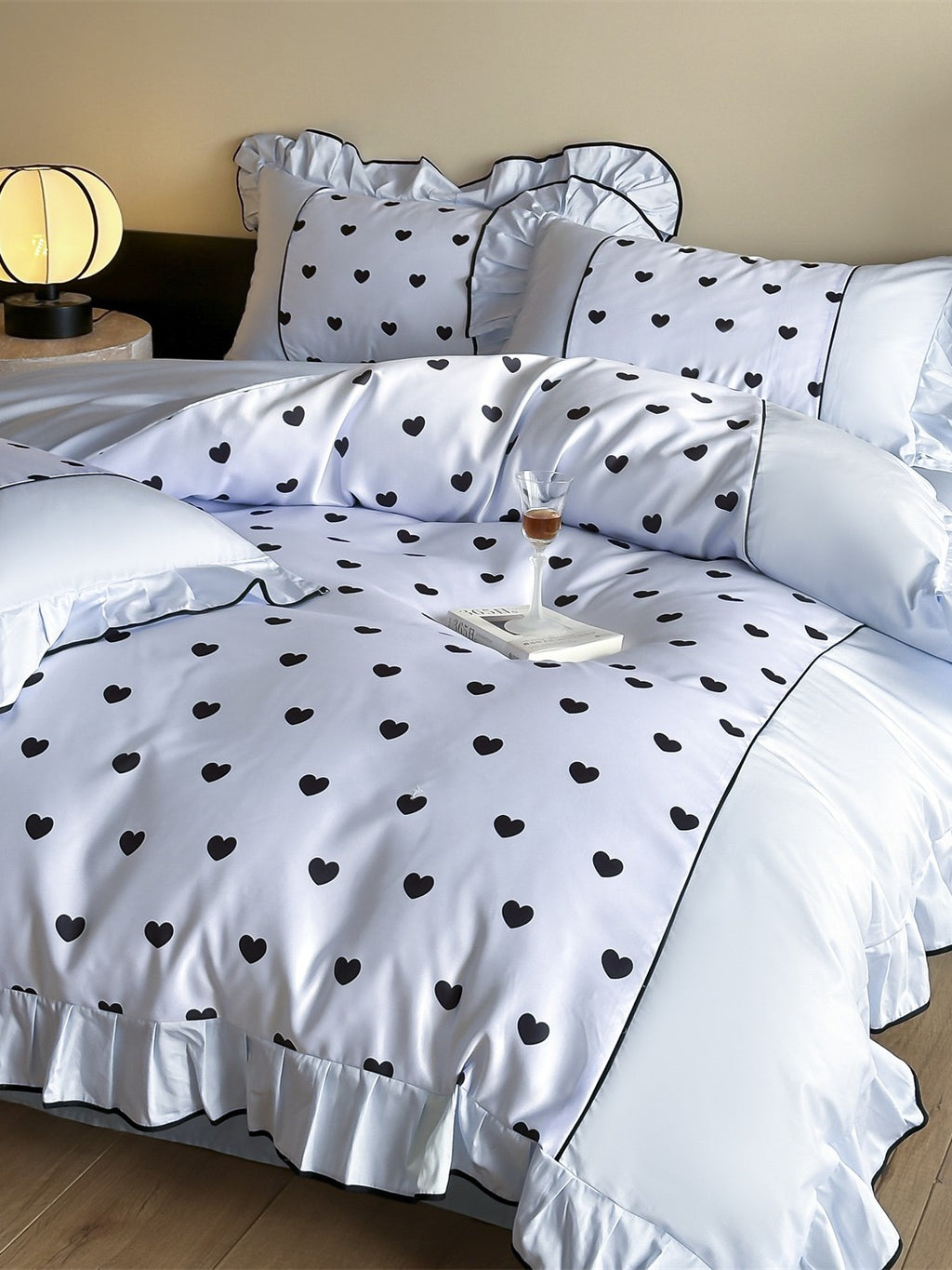 Coeur Ruffle Long-Staple Cotton Duvet Cover original reference image 8