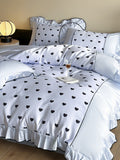 Coeur Ruffle Long-Staple Cotton Duvet Cover original reference image 8