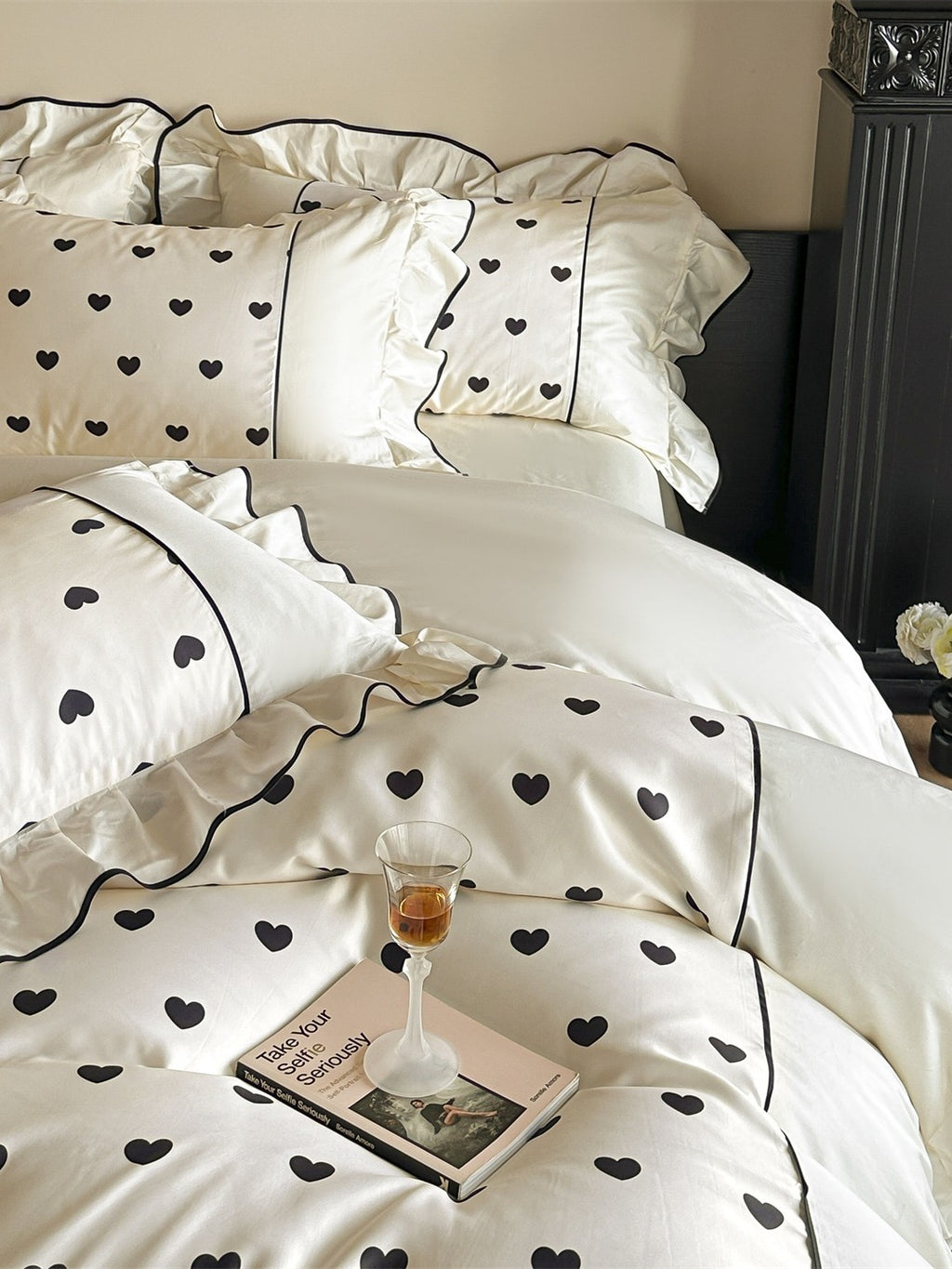 Coeur Ruffle Long-Staple Cotton Duvet Cover original reference image 13