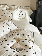 Coeur Ruffle Long-Staple Cotton Duvet Cover original reference image 13
