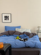 Collage Plaid Cotton Duvet Cover Set original reference image 1