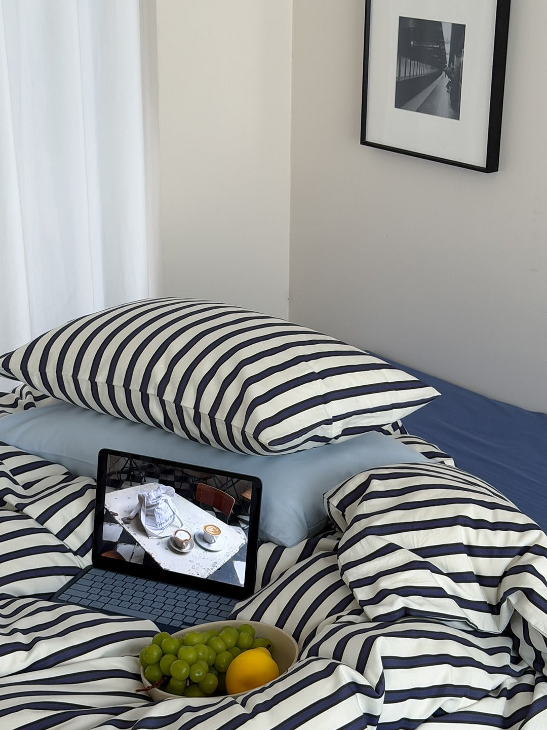 Collage Plaid Cotton Duvet Cover Set original reference image 11