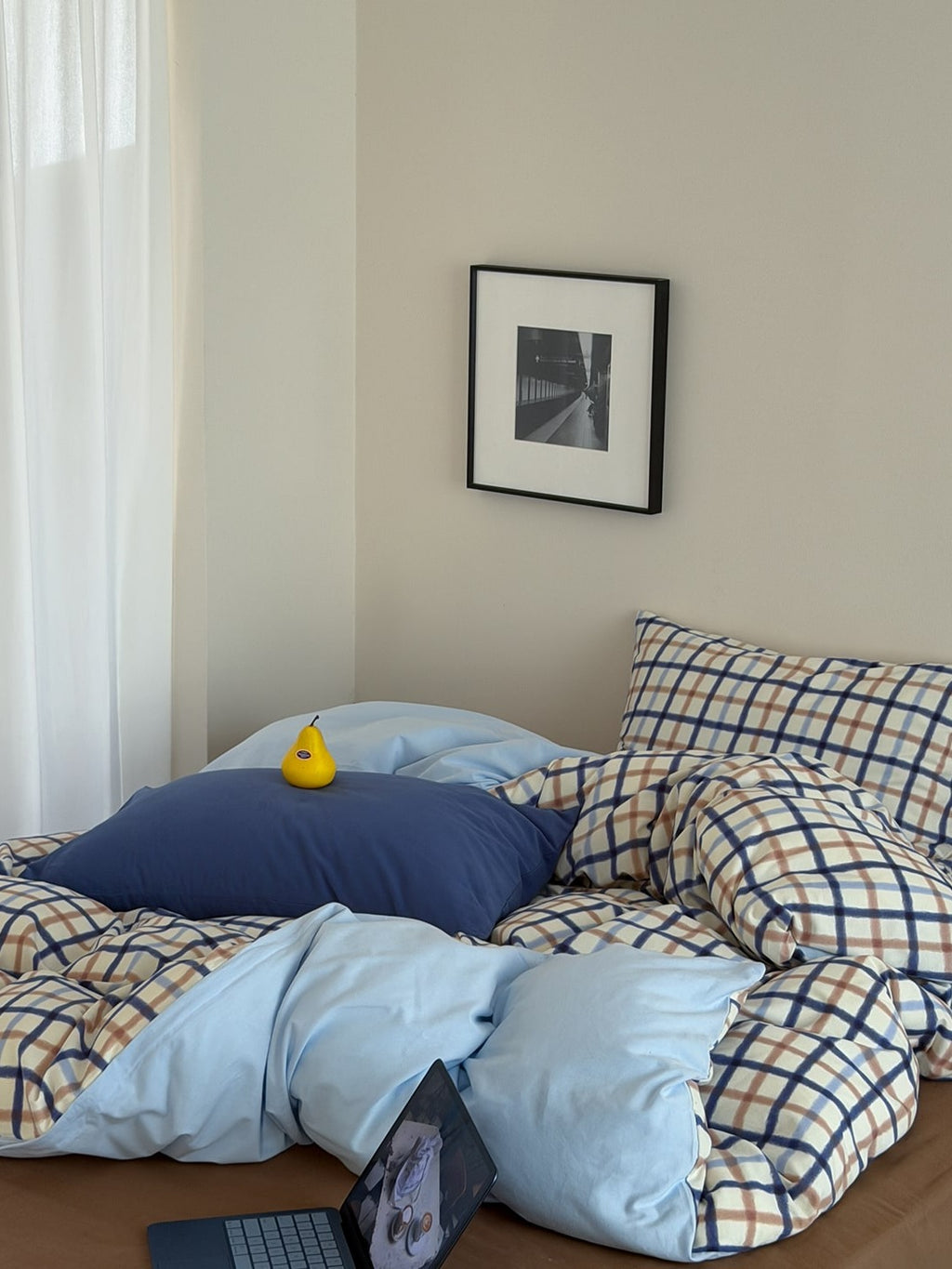 Collage Plaid Cotton Duvet Cover Set original reference image 15