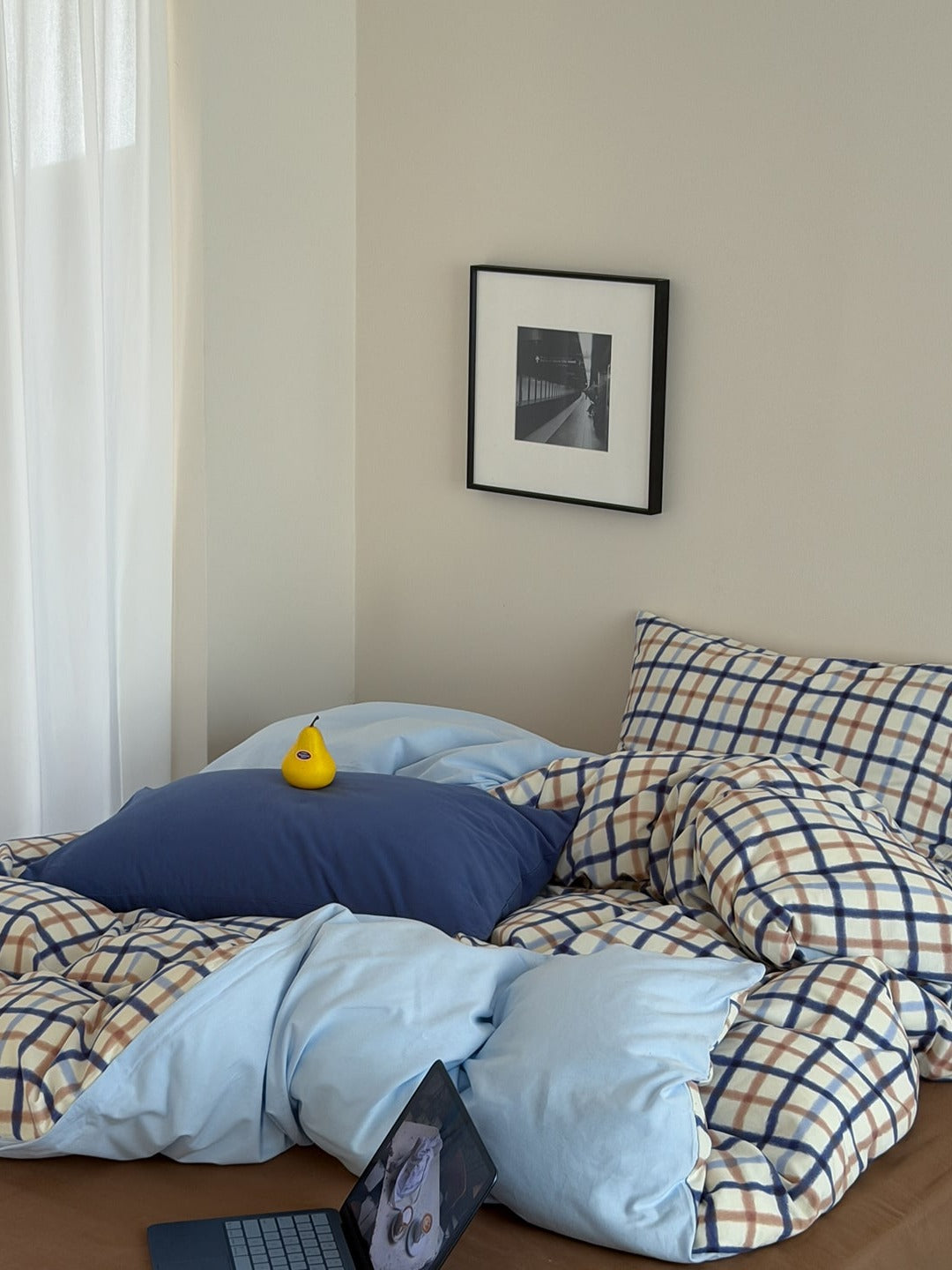 Collage Plaid Cotton Duvet Cover Set original reference image 15