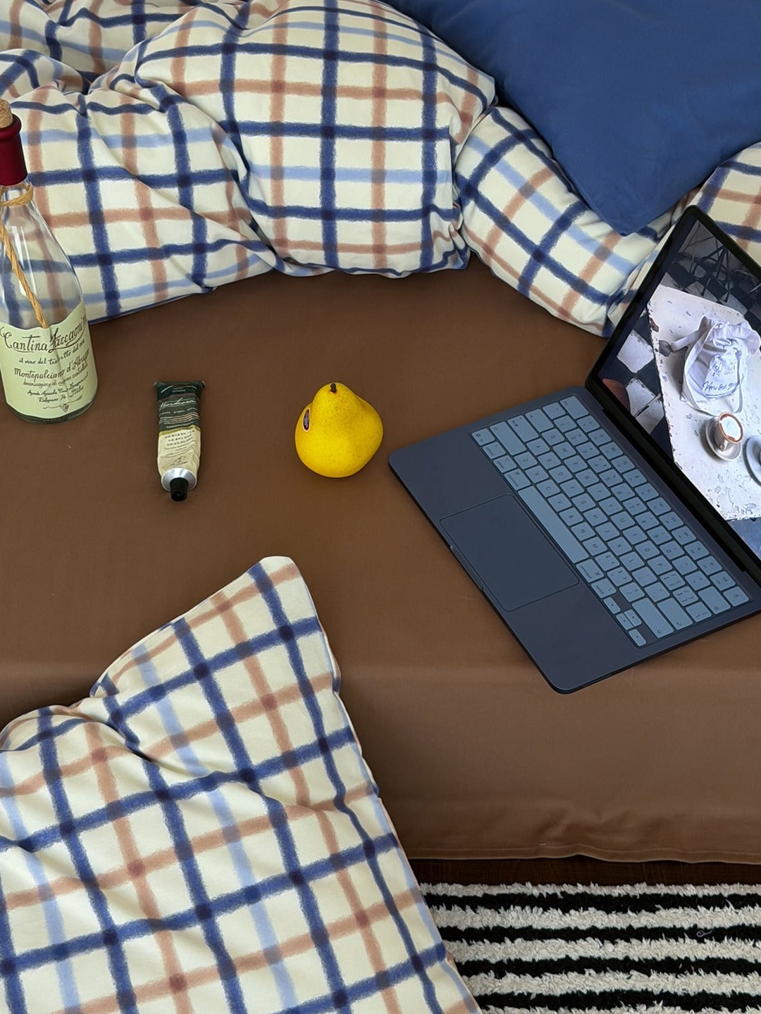 Collage Plaid Cotton Duvet Cover Set original reference image 16