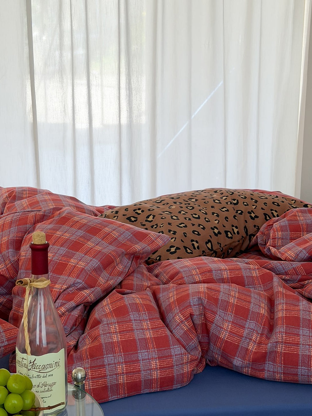 Collage Plaid Cotton Duvet Cover Set original reference image 20