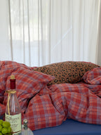 Collage Plaid Cotton Duvet Cover Set original reference image 20