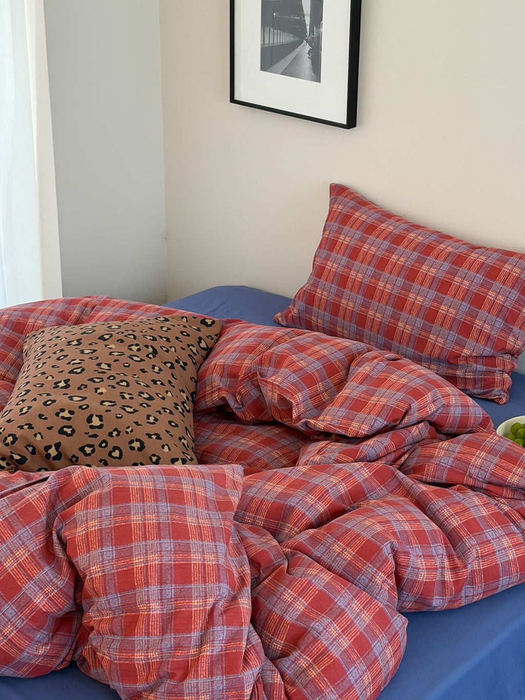 Collage Plaid Cotton Duvet Cover Set original reference image 21