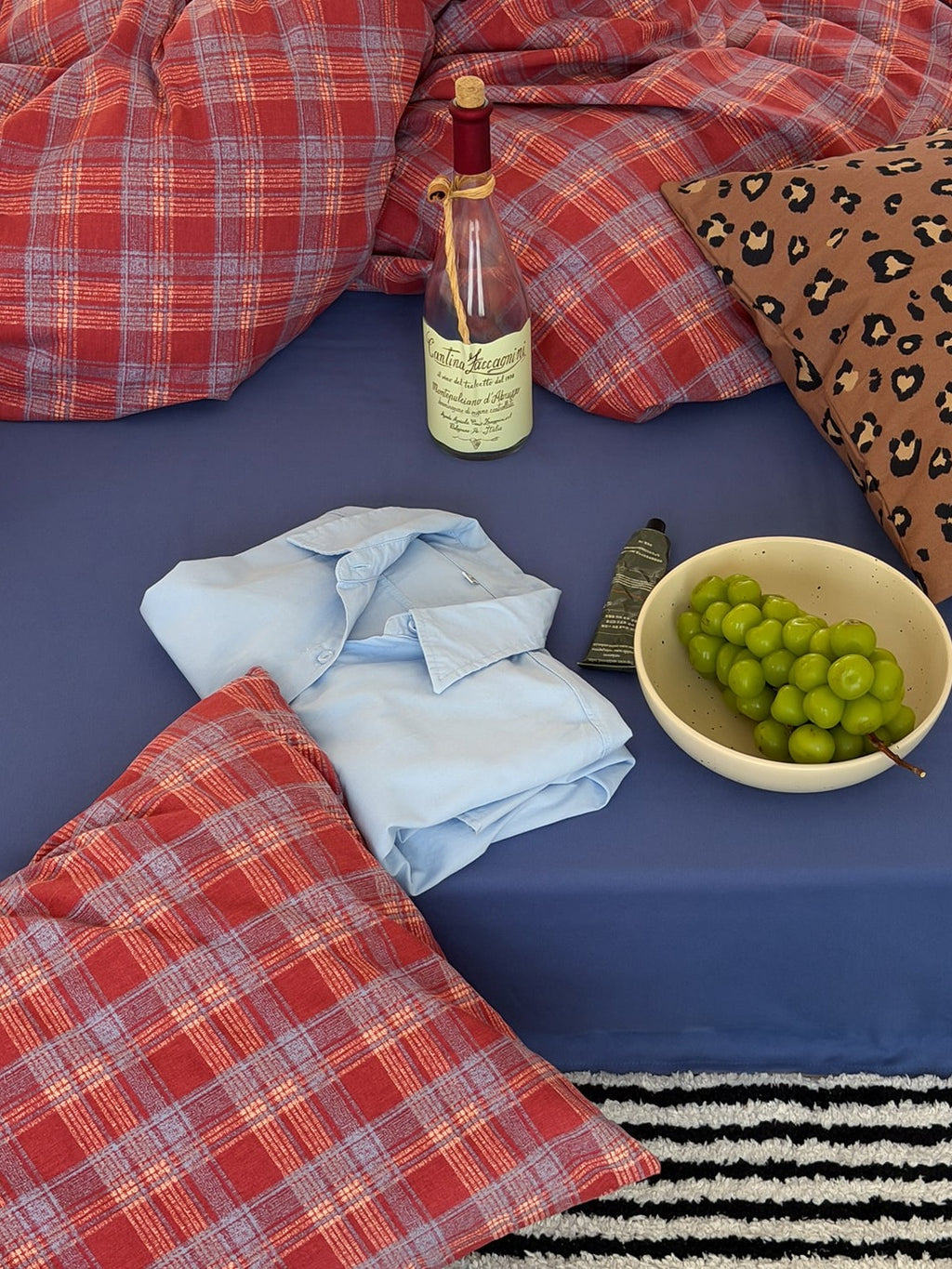 Collage Plaid Cotton Duvet Cover Set original reference image 22