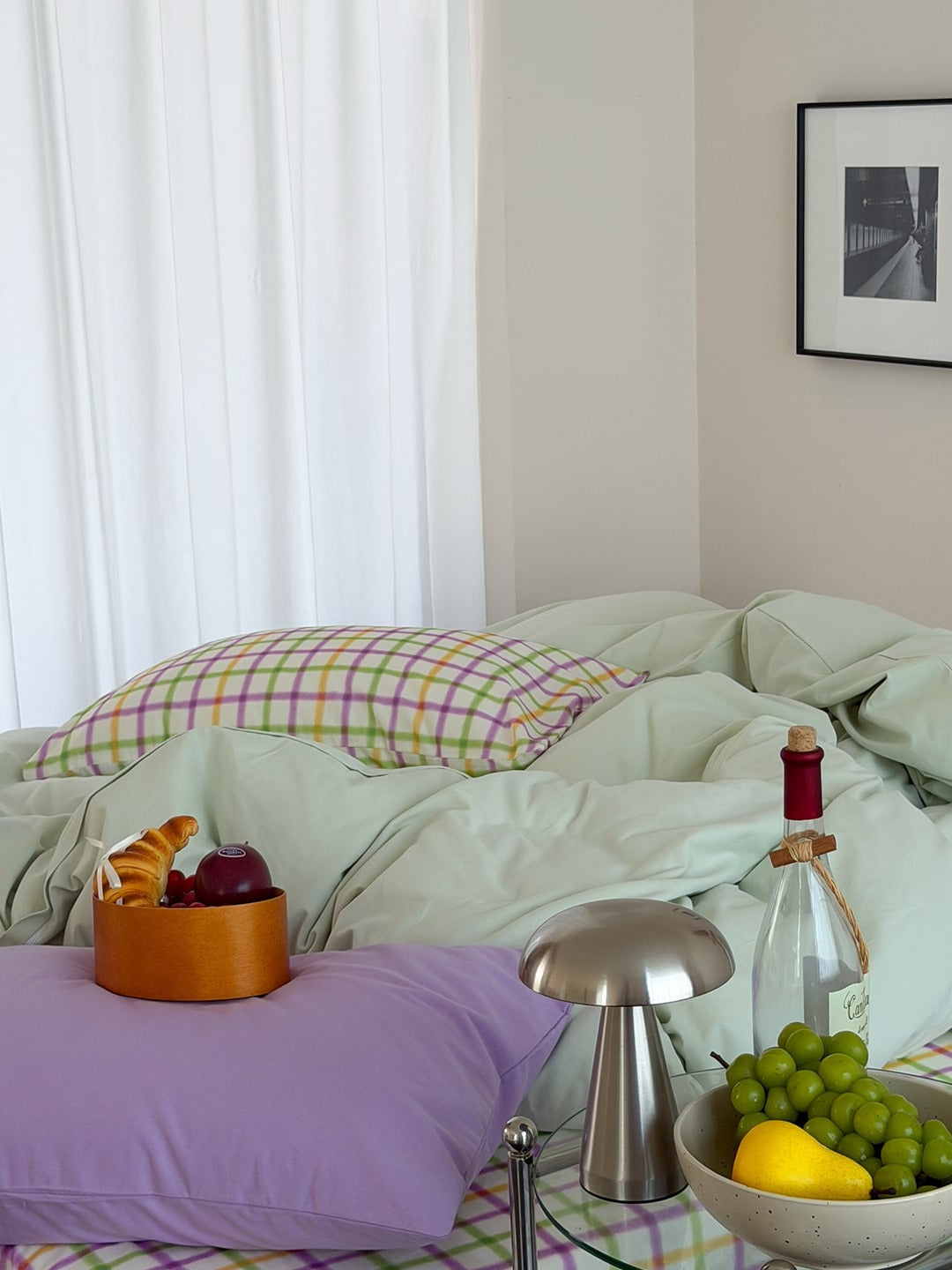 Collage Plaid Cotton Duvet Cover Set original reference image 26