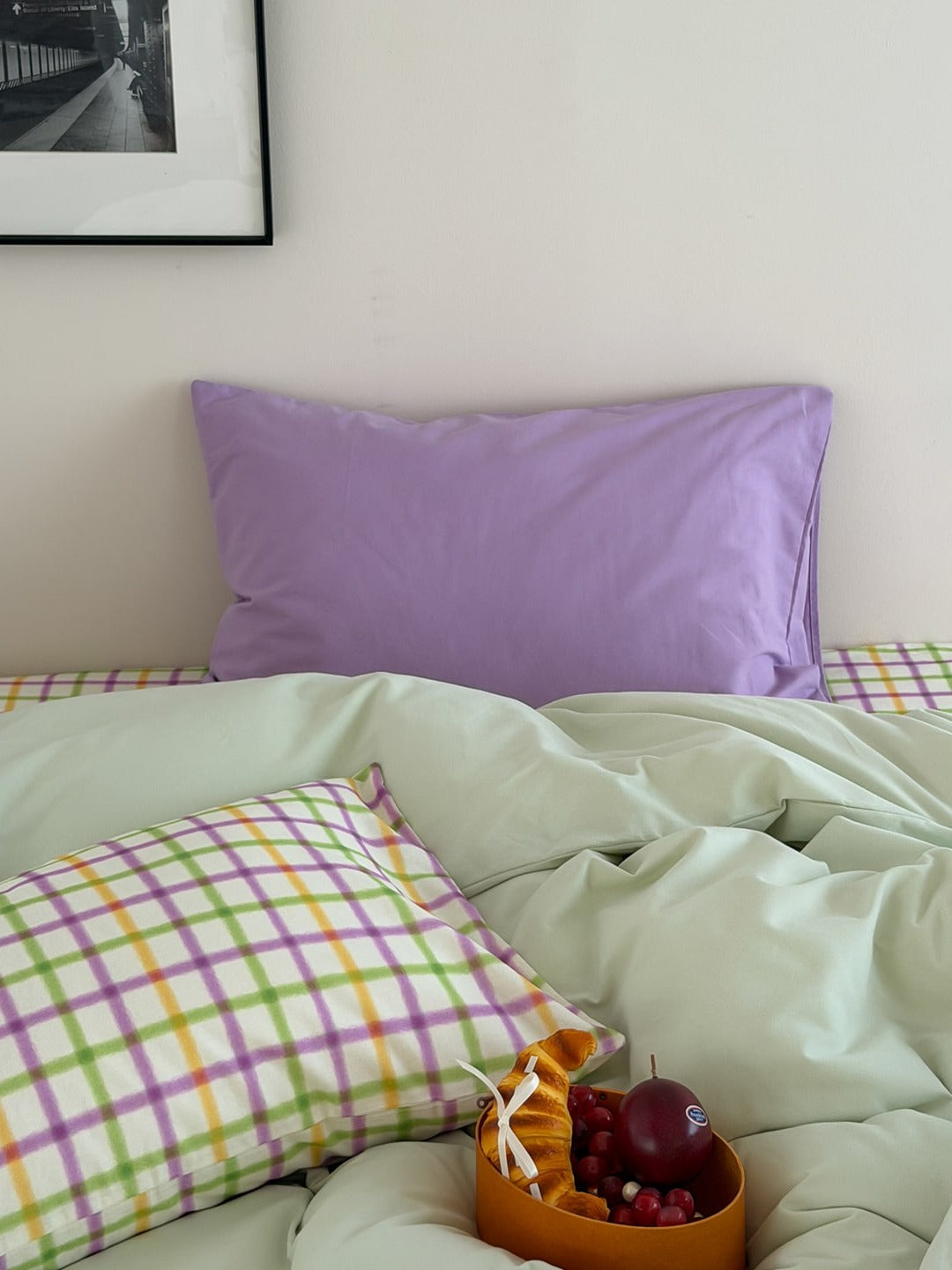 Collage Plaid Cotton Duvet Cover Set original reference image 27