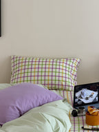 Collage Plaid Cotton Duvet Cover Set original reference image 28